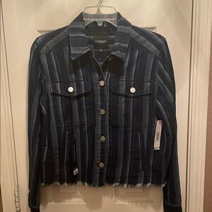 Cut hem blue Liverpool Los Angeles jacket size small NWT